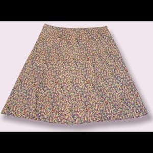 Scoop NYC A-Line Floral Skirt with side slit (size 22)